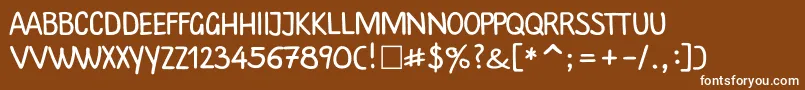 PlainscriptcttNormal Font – White Fonts on Brown Background