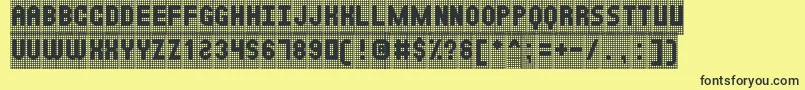 NewsBoardSt Font – Black Fonts on Yellow Background