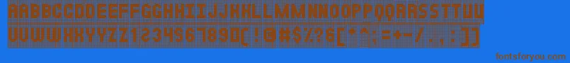 NewsBoardSt Font – Brown Fonts on Blue Background