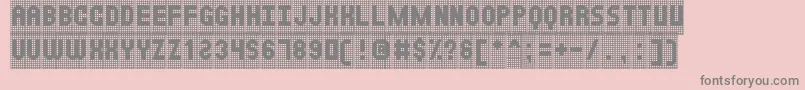NewsBoardSt-Schriftart – Graue Schriften auf rosa Hintergrund