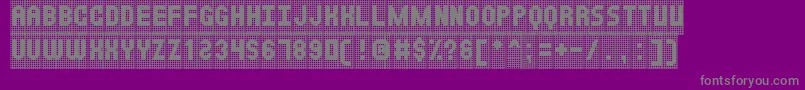 NewsBoardSt-Schriftart – Graue Schriften auf violettem Hintergrund
