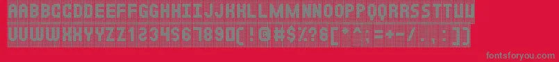 NewsBoardSt-Schriftart – Graue Schriften auf rotem Hintergrund