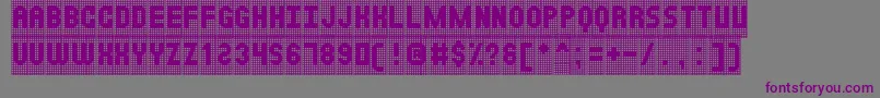 フォントNewsBoardSt – 紫色のフォント、灰色の背景