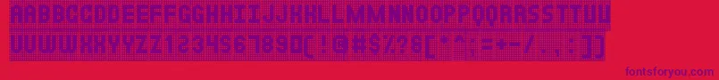 NewsBoardSt Font – Purple Fonts on Red Background