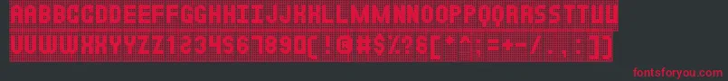 NewsBoardSt Font – Red Fonts on Black Background