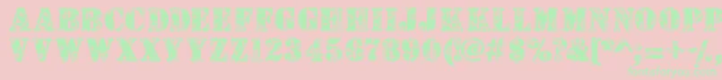 Camouflagew Font – Green Fonts on Pink Background