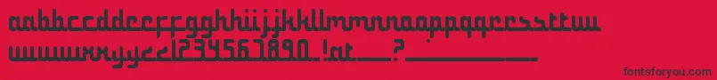 フォントNotTheMiddleEast – 赤い背景に黒い文字