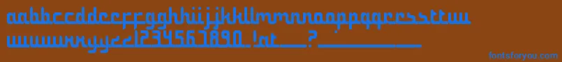 NotTheMiddleEast Font – Blue Fonts on Brown Background