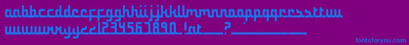 フォントNotTheMiddleEast – 紫色の背景に青い文字