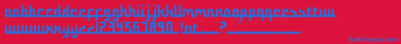 NotTheMiddleEast Font – Blue Fonts on Red Background