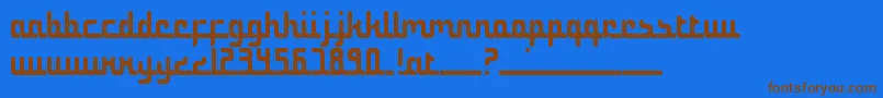 NotTheMiddleEast-fontti – ruskeat fontit sinisellä taustalla