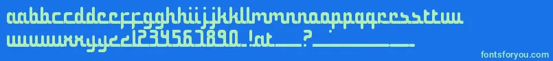 NotTheMiddleEast Font – Green Fonts on Blue Background