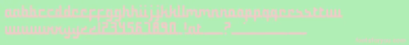 NotTheMiddleEast-fontti – vaaleanpunaiset fontit vihreällä taustalla