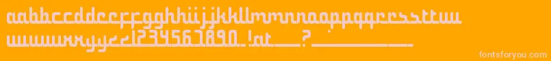 NotTheMiddleEast Font – Pink Fonts on Orange Background