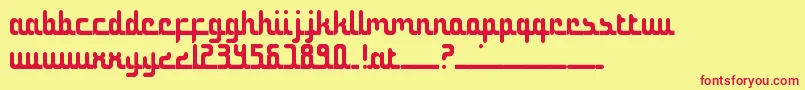 NotTheMiddleEast Font – Red Fonts on Yellow Background