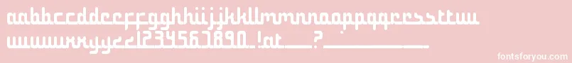 NotTheMiddleEast-fontti – valkoiset fontit vaaleanpunaisella taustalla