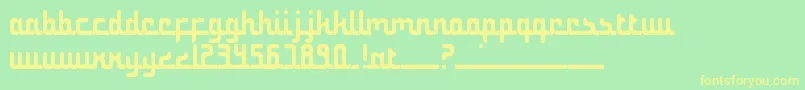NotTheMiddleEast Font – Yellow Fonts on Green Background