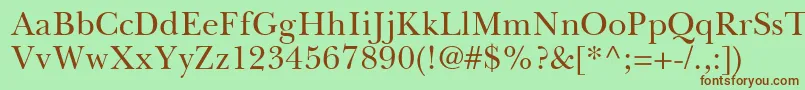 Weitere Informationen zur BaskervilleGreekUpright-Schriftart BaskervilleGreekUpright-Schriftart – Braune Schriften auf grünem Hintergrund