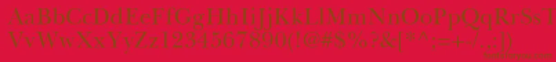 BaskervilleGreekUpright Font – Brown Fonts on Red Background