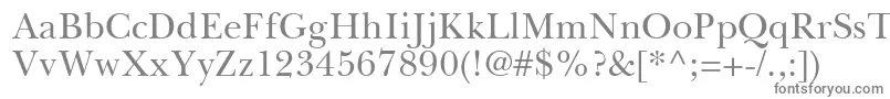 BaskervilleGreekUpright Font – Gray Fonts on White Background