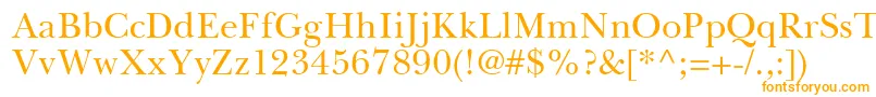 BaskervilleGreekUpright Font – Orange Fonts on White Background