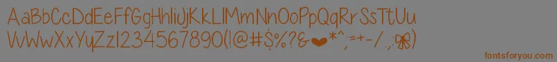 DiamondGirlSkinny Font – Brown Fonts on Gray Background