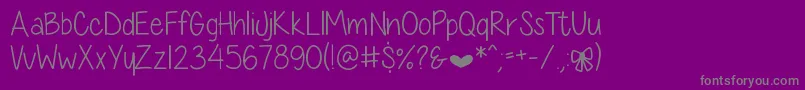 DiamondGirlSkinny Font – Gray Fonts on Purple Background