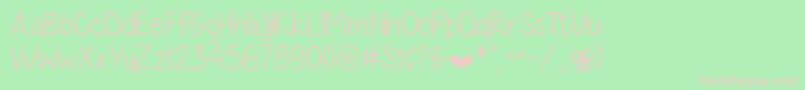 DiamondGirlSkinny Font – Pink Fonts on Green Background
