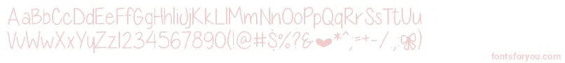 DiamondGirlSkinny Font – Pink Fonts on White Background