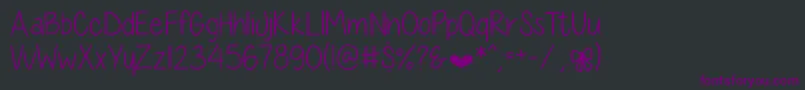 DiamondGirlSkinny Font – Purple Fonts on Black Background