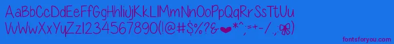 DiamondGirlSkinny Font – Purple Fonts on Blue Background