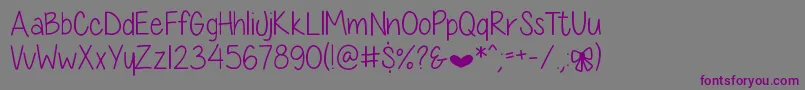 DiamondGirlSkinny Font – Purple Fonts on Gray Background