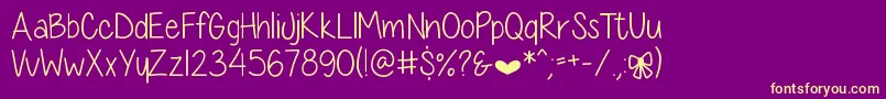 DiamondGirlSkinny Font – Yellow Fonts on Purple Background