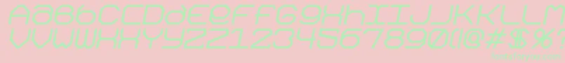 Kimonoki Font – Green Fonts on Pink Background