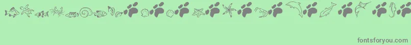 MarLizzy Font – Gray Fonts on Green Background