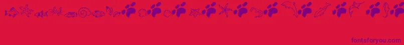 MarLizzy Font – Purple Fonts on Red Background