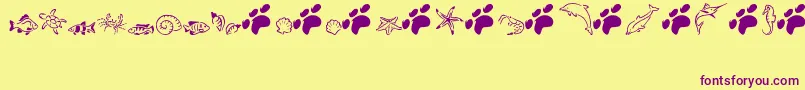 MarLizzy Font – Purple Fonts on Yellow Background