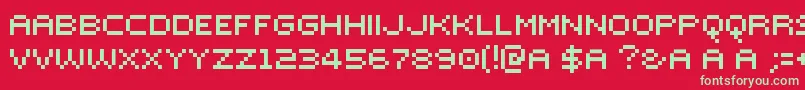 MutterLvs Font – Green Fonts on Red Background