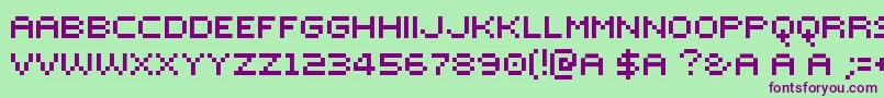 MutterLvs Font – Purple Fonts on Green Background