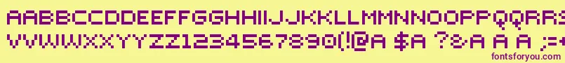 MutterLvs Font – Purple Fonts on Yellow Background