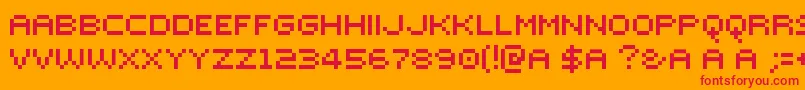 MutterLvs Font – Red Fonts on Orange Background