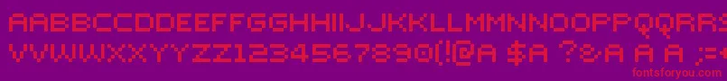 MutterLvs Font – Red Fonts on Purple Background