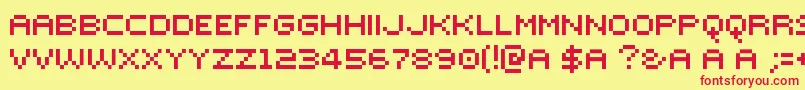 MutterLvs Font – Red Fonts on Yellow Background