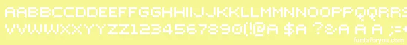 MutterLvs Font – White Fonts on Yellow Background