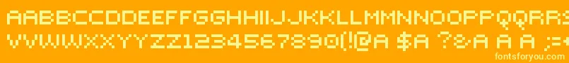 MutterLvs Font – Yellow Fonts on Orange Background