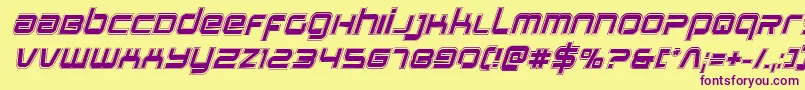 Stareagleacadital Font – Purple Fonts on Yellow Background