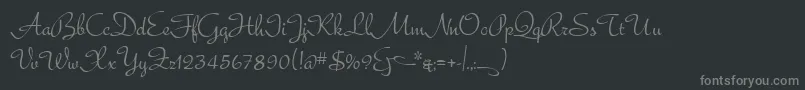 フォントBella – 黒い背景に灰色の文字