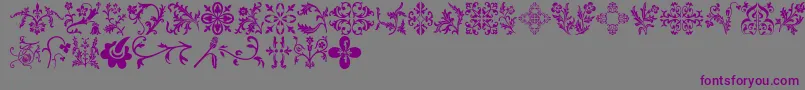 Floralia Font – Purple Fonts on Gray Background