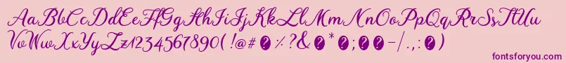 WinedateRegular Font – Purple Fonts on Pink Background