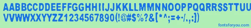 Neptunus Font – Blue Fonts on Green Background